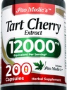 FITO MEDIC'S Lab | Tart Cherry Capsules |200 Capsules |12000 mg | Tart Cherry Ekstraksiyon | Mekanik Türleme | Ultra yüksek Aborpsiyon.