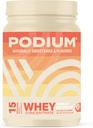 Podium Beslenme Whey Protein Toz, Vanilla Buz Kremi, 22g Protein Per Digestive Enzymes, Whey Protein Isolate & Yoğun, Gluten Free, Low Carb, Low Sugar & Soy Free, 15 Hizmetler