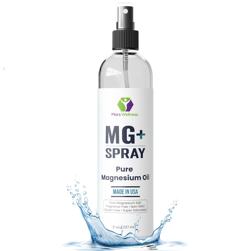 Uyku ve Leg Cramps için Topical Magnezyum - Amerika'da Mars Wellness - 8 oz - Pure Magnezyum Oil, Relaxes ve Rejuvenates Kasları