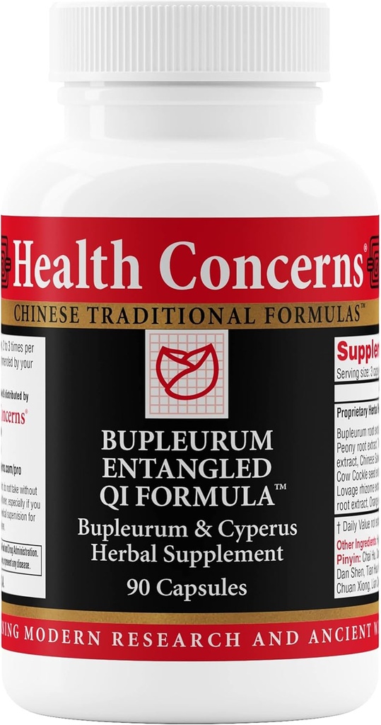 Bupleurum Entangated Qi Formula - Kadınlar Hormonal Denge ve Cyst Destek Tamam - Geleneksel Çin Herbal Formula - Kan Akışı Canlı Qi Cleanse - 90 Capsules