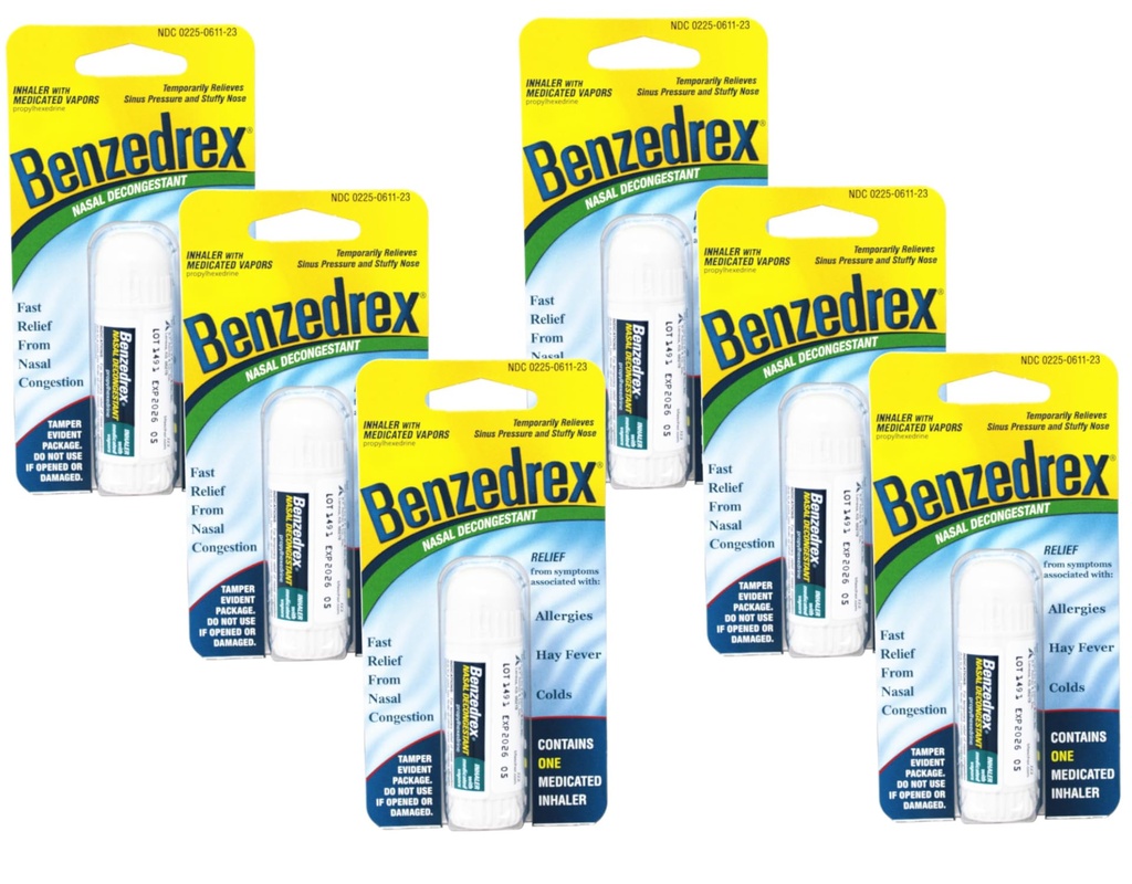 Benzedrex Inhaler Propylhexedrine Nasal Decongestant - 1 Count ( Borcu 6)