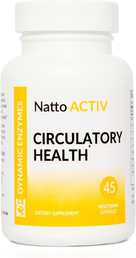 Natto ACTIV – Cardiovascular Health – Nattokinase Plus Serrapeptase & Bromelain - Sistemik Enzymes | 45 Kont