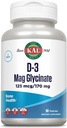 KAL D3 & Magnezyum Glycinate, BioPerine, Kas & Bone Health Support, Immune Support & More, Non-GMO, Gluten Free, 45 Hizmet, 90 VegCaps