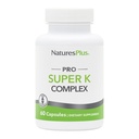 NaturesPlus PRO Super K Complex - 60 Κάψουλες - Προάγει τον υγιή Μεταβολισμό ασβεστίου - Περιλαμβάνει τις βιταμίνες K1 & K2 - Μη ΓΤΟ, Vegan & Gluten Free - 60 Σερβιέτες