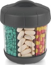 Mossime Extra Large Pill Organizer με TPU Soft Lid, Easy Open Pill Dispenser Medicine Organizer, Ένα μήνα ταξίδι συμπλήρωμα βιταμίνης χάπι κουτί, 7 διαμερίσματα φαρμακευτική θήκη χάπι δοχείο