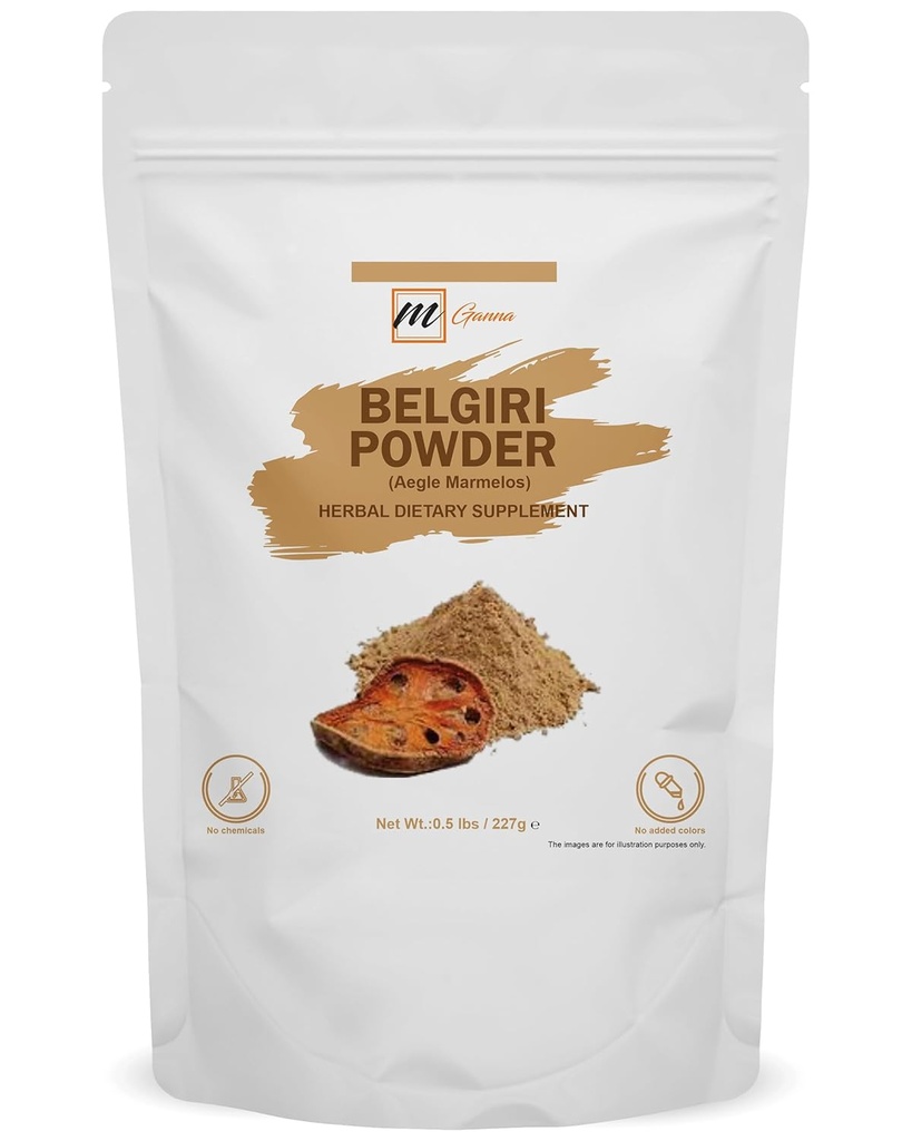 100% Natural Belgiri | 227 GMS / 0,5 LBS | Aegle Marmelos | Bael tozu | Wood Apple Toz for Health Care and Beauty