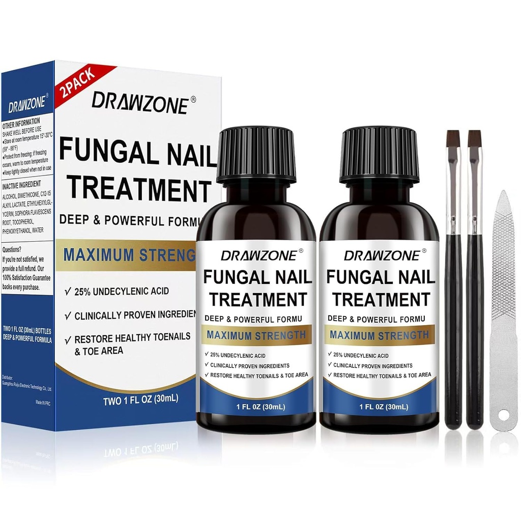 Θεραπεία Toenail Fungus Extra Strength with 25% Undeclenic Acid, Ingrowing toenail treatment, nail repair, Fungus nail treatment, yellow toenail, Damed Nails foot mitch treatment extra strength