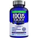 Focus Factor Adults Extra Strength, 120 Count - Συμπλήρωμα εγκεφάλου για Μνήμη, Συγκέντρωση και Εστίαση - Πλήρης πολυβιταμίνη με DMAE, Βιταμίνη D, DHA - Εμπιστευμένη Υγεία Βιταμίνες