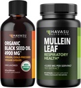 HAVASU NUTRITION Organik Siyah Tohum Yağı Sıvı + Mullein Leaf Capsules