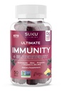 SUKU Vitaminleri - Ultimate Immunity - Elderberry Echinacea ve Propolis Gummies for Immune Support, Easy to Chew - Non GMO, Gluten Sugar Free - Pomegranate Lime Count