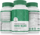 Mind Bliss Brain Συμπληρωματικό: 40-Συστατικό Μνήμη, Εστίαση & Καθαρότητα Βιταμίνες, Ενέργεια Boost & Nootropic Υποστήριξη με DMAE, 60 χάπια