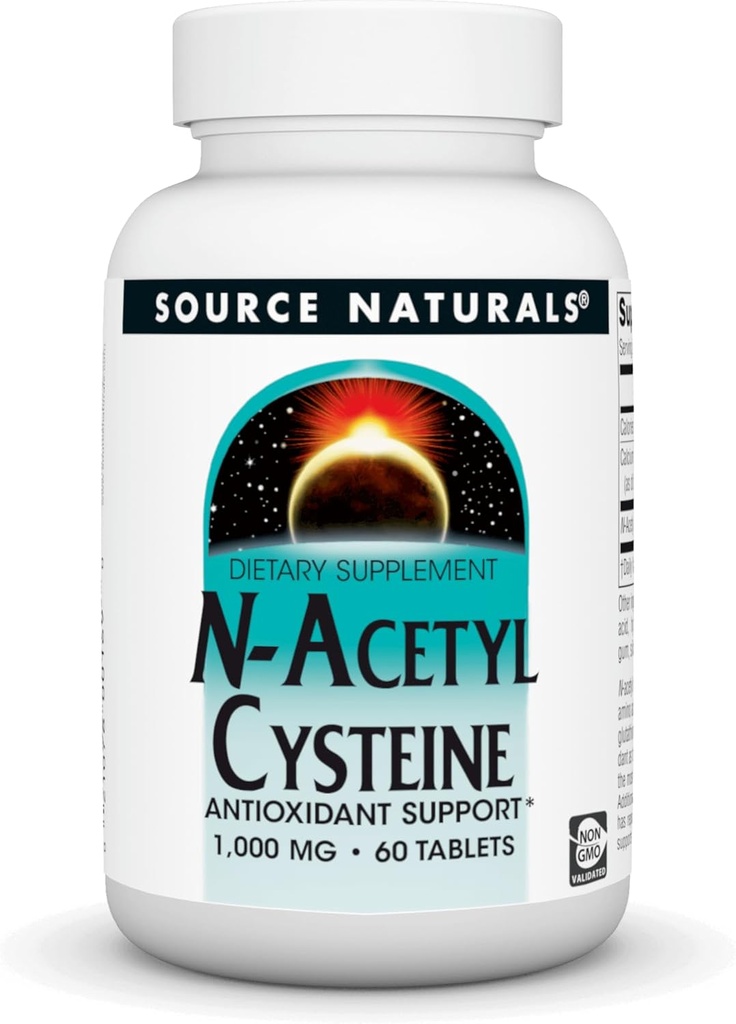 Source Naturals N-Acetyl Cysteine Antioksi Support 1000 mg Diyeter Supplement That Supports Respiratory Health* - 60 Tabletler