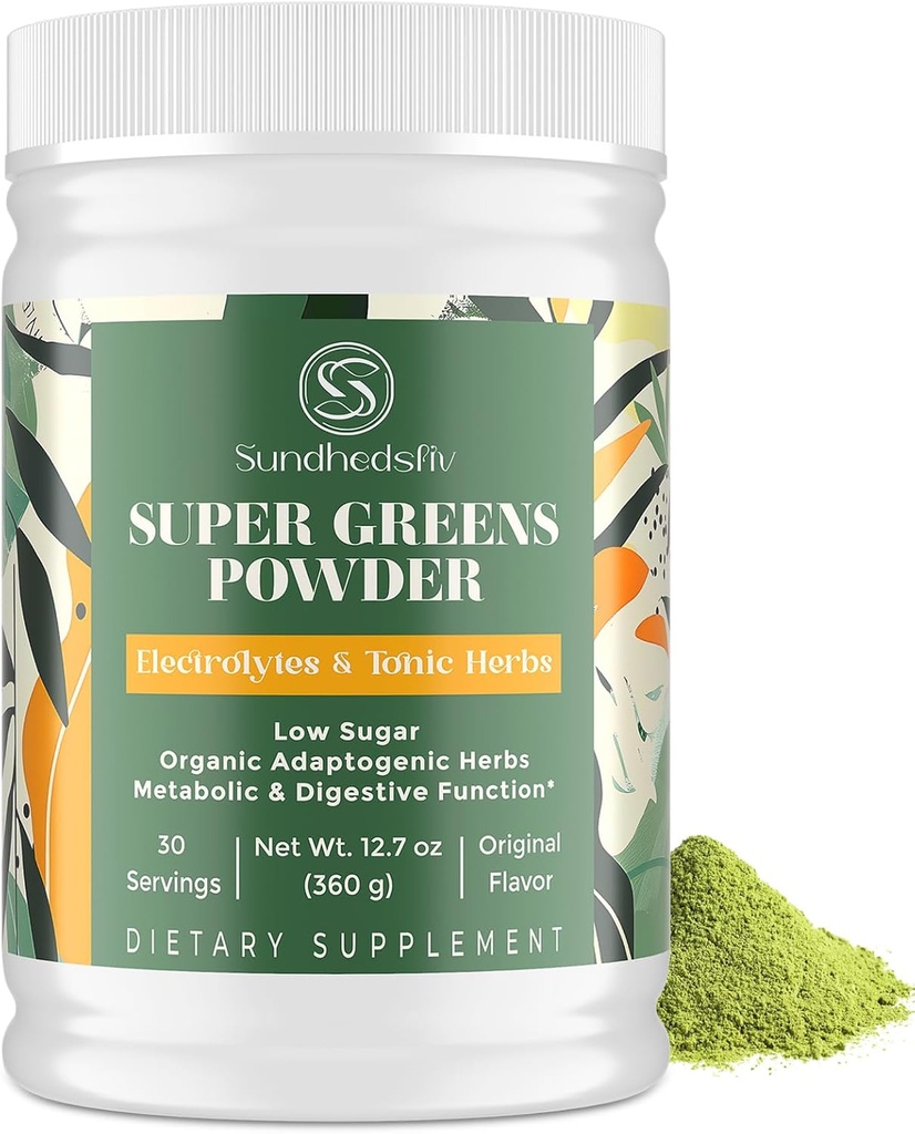 Super Greens Powder Superfood + Electrolytes & Tonic Herbs 
