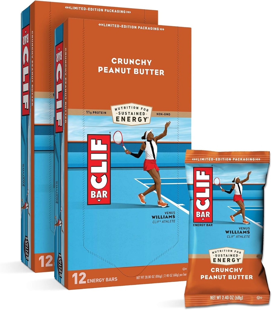 CLIF BARS - Ενεργειακές μπάρες - Κρασί Φυστικοβούτυρο - Φτιαγμένο με Βιολογικές Βρώμη - Φυτά με βάση τα τρόφιμα - Χορτοφάγα - Kosher (2.4 Ounce Protein Bars, 24 Count) Συσκευασία Μαΐου Βάρυ