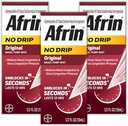 AFRIN No Drip Original Nasal Mist Triple Pack, Non-Drowsy, Fast-Acting Decongestant for Nasal Congestion and Sinus Basınç Yardımı, Yetişkinler ve Çocuklar 6 ve Yaşlı, .5 fl oz (Paketi 3)