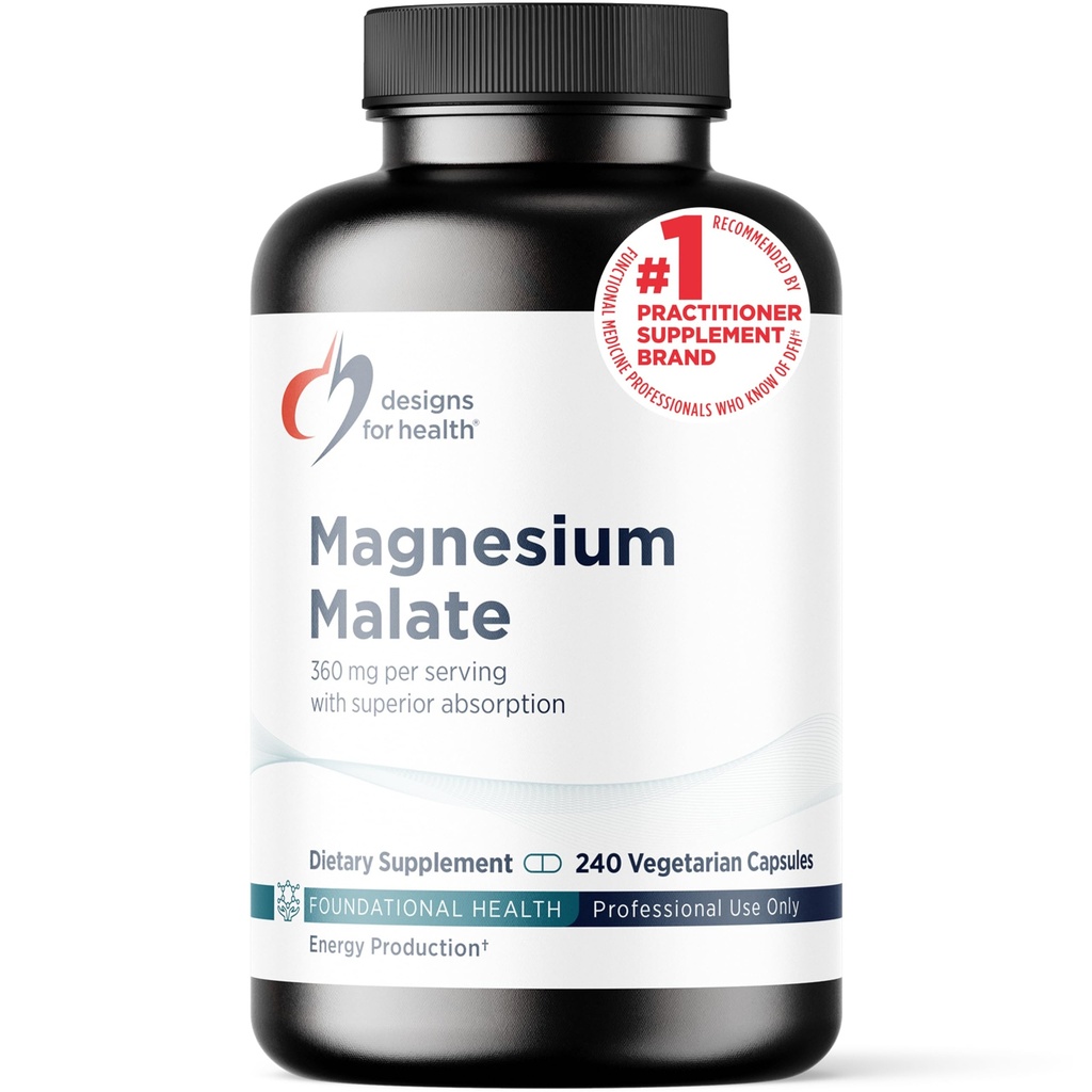 Sağlık Magnezyum Malate için tasarımlar - Di Magnezyum Malate - Highly Bio available Form to Support Energy, Bone Health + Muscle Recovery (240 Magnezyum Malate Capsules)