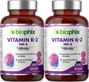Biophix Vitamin K2 MK-4-100 mcg 200 Alfalfa 2 Pack ile Caps - Güçlü Bones Immune Health
