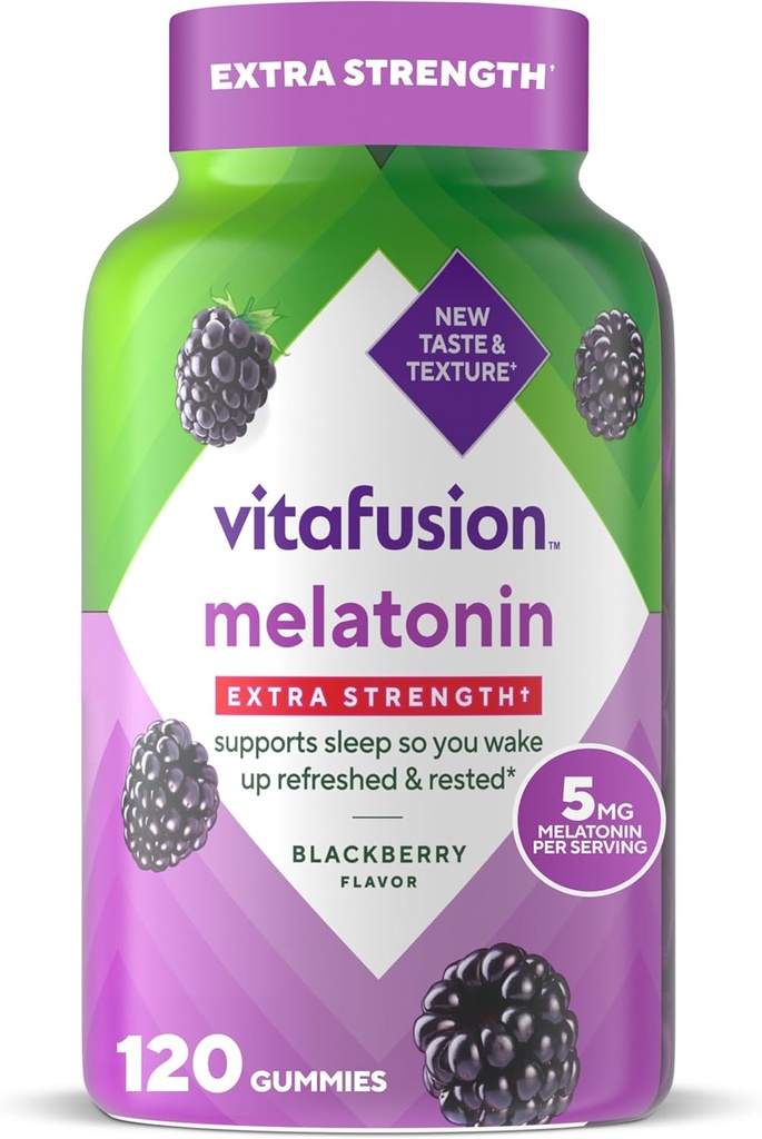Vitafüzyon Ekstra Güçlü Melatonin Gummy Vitamins, 5 mg, 120 ct Gummies