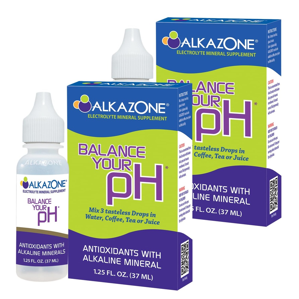ALKAZONE Ισορροπία pH Αντιοξειδωτικά Αλκαλικά Ορυκτά Αναμνηστικά & Συμπληρώματα (2 συσκευασίες)