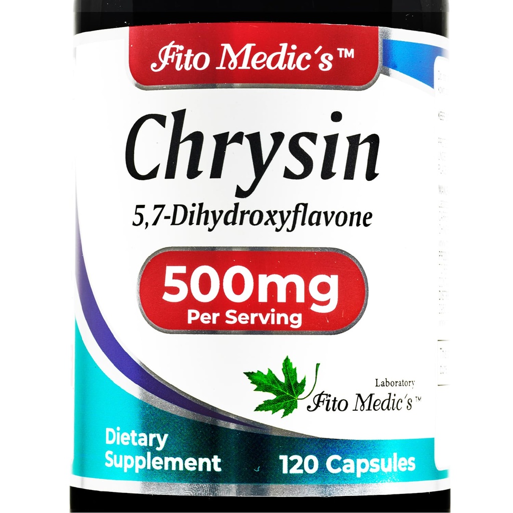 FITO MEDIC'S Lab Chrysin with Passion Flower Supplement, 120 Capsules