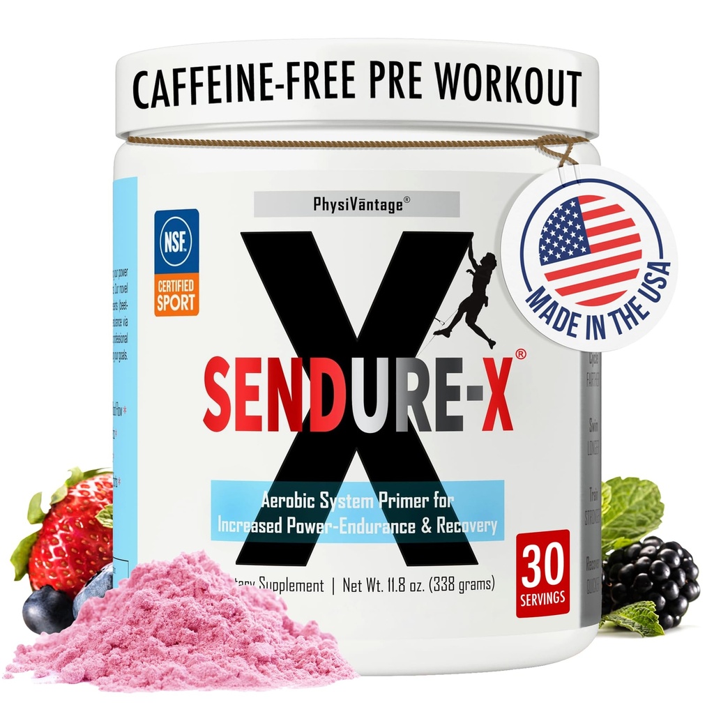 Sendure-X Beetroot + Citrulline Toz - Caffeine-Free Pre-Workout - Boosts Blood Flow, Energy, VO2 Max, Endurance, Recovery - NSF Sport Sertifikalı, Peak Performansı, Natural - 30 Hizmet