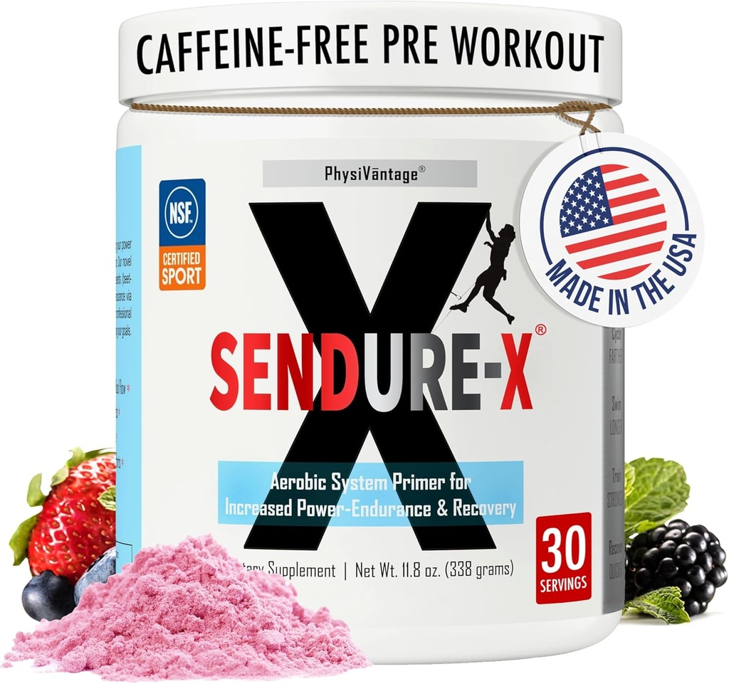 Sendure-X Beetroot + Citrulline Toz - Caffeine-Free Pre-Workout - Boosts Blood Flow, Energy, VO2 Max, Endurance, Recovery - NSF Sport Sertifikalı, Peak Performansı, Natural - 30 Hizmet