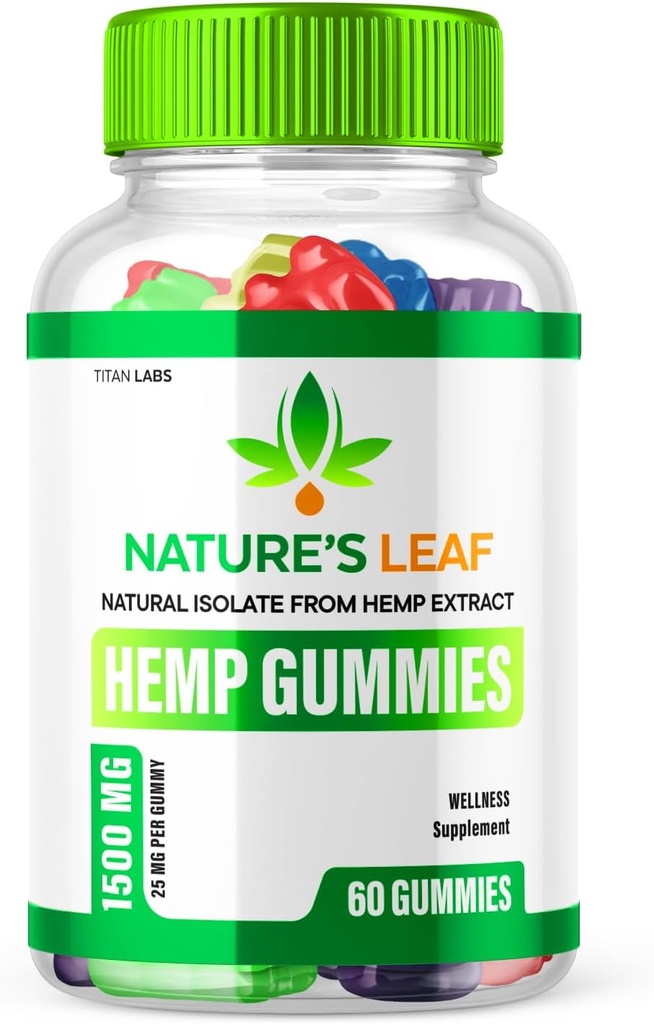 Nature's Leaf Gummies - Nature's Leaf Hemp Infüzyon Gummies, Natures Leaf Hemp Gummies Advanced Supplement, Natures Leaf Gummies with Natural Hemp Extract Plus Vegan 3-6-9 (60 Gummies)