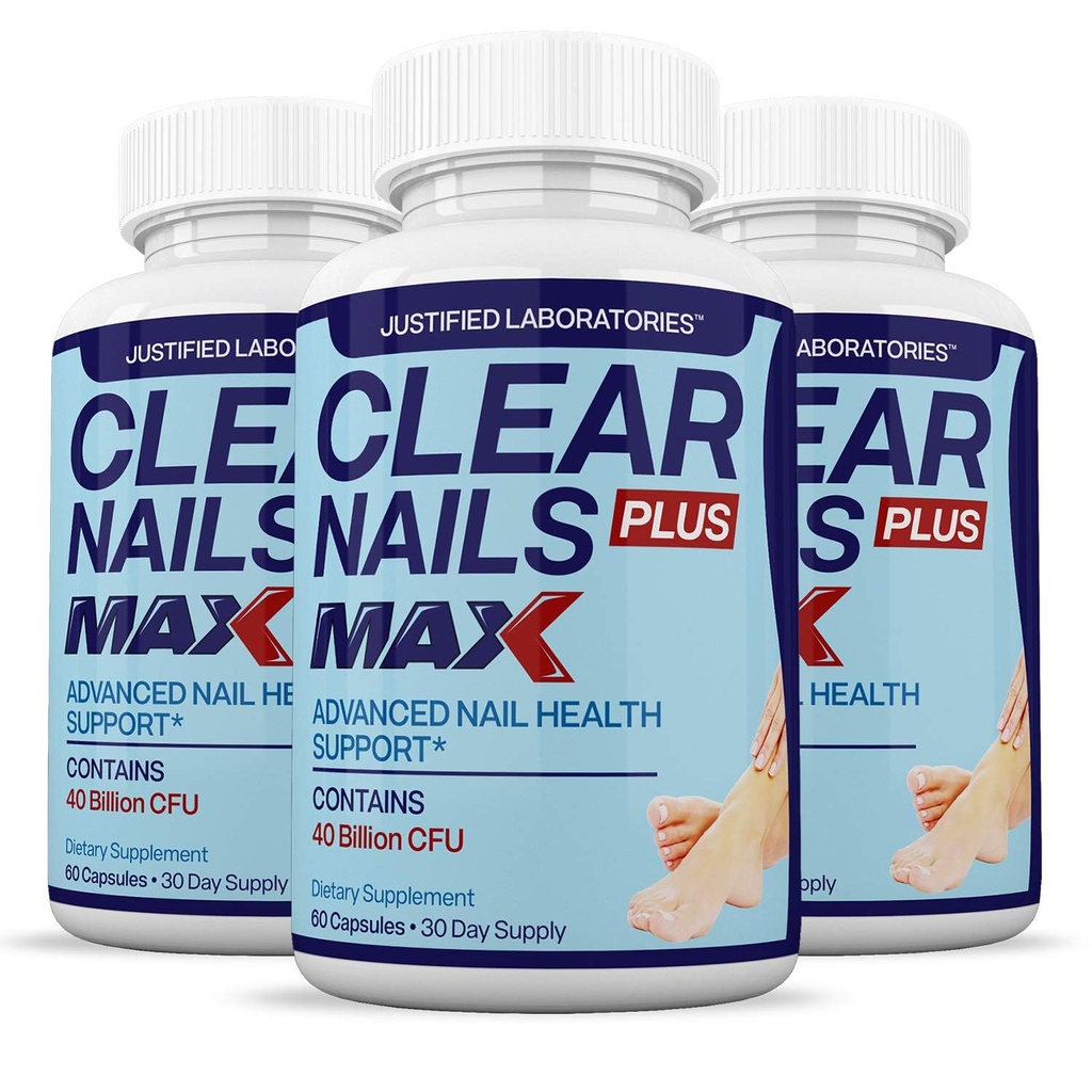 Justified Laboratories (3 Pack) Clear Nails Plus Max Pills 40 Milyar CFU Probiyotik 60 Capsules