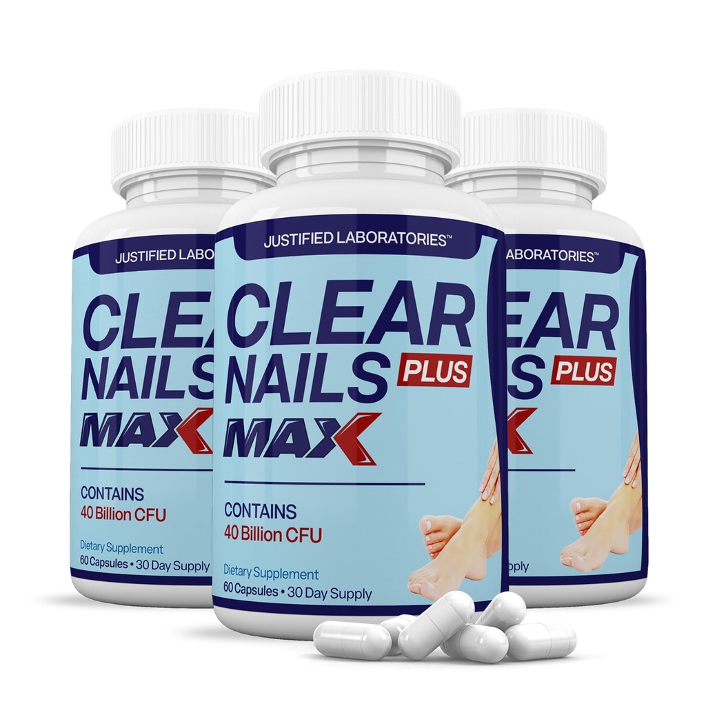 Justified Laboratories (3 Pack) Clear Nails Plus Max Pills 40 Milyar CFU Probiyotik 60 Capsules