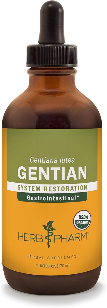 Herbm Pharm Digestive Support için Organik Gentian Sıvı Türlemeyi Onayladı - 4 Ounce