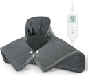 ŞİMDİWISH Isıtmalı Kanal Boyun ve Omuzlar Ağrısı Yardımı için, 2lb Ağırlıklı Elektrikli Boy Isıtma Pad 10 Heat Levels ve Auto Shut Off, Büyük Heated Bravo, Birthday Kadın Erkek için Armağan, 17"x23", Grey Gray