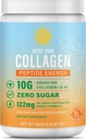 Peptide Energy Collagen Toz Saç, Nail, Skin, Tip I & III,Caffeine for Energy, Vitamin C, Biotin, Hyaluronic Acid, Zero Sugar – 8.92 oz (Mango Passion)