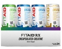 FITAID RX Zero Sugar, Encapsatedt Kretine, Workout Recovery Drink, All-In-One Mix, BCAAs, Glucosamine, Turmeric, B-Complex, Electrolytes, Diversity Pack, 12 Fl Oz (24 paketi)