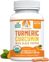 Organik Turmeric Curcumin with Black Pepper Extract 2000mg - Yüksek Abhidrasyon Ultra Potent Supplement -% 95 Curcuminoids - Vegan, Ortak Destek için GMO - 120 Capsules