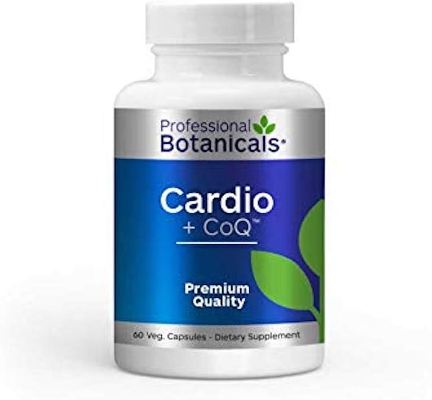 Profesyonel Botaniklar Cardio-CoQ CoQ10 - Vegan, Coenzyme Q10 ile Hawthorne Berry Valerian Root ve Cayenne Pepper - 60 vejetaryen kapsül