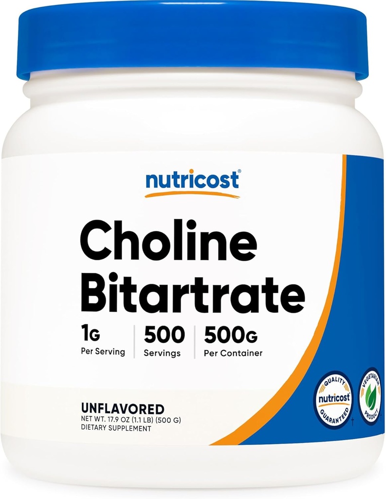 Nutricost Pure Choline Bitartrate Toz 500 Grams