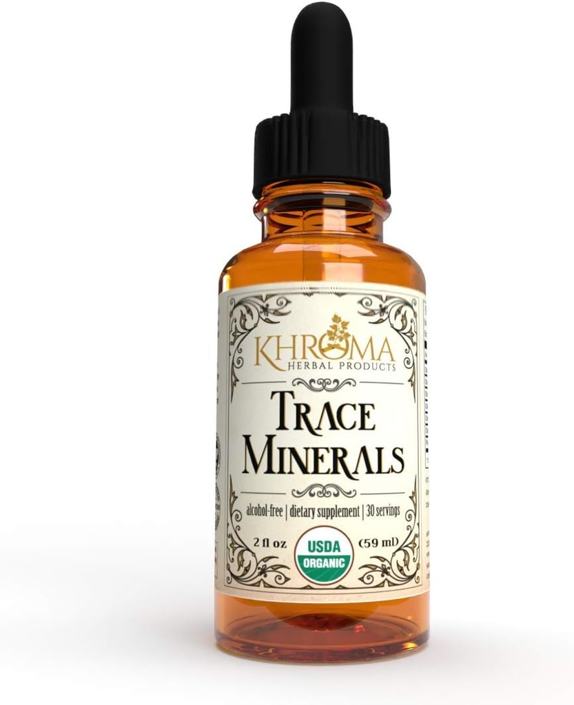 Οργανικά Ορυκτά Ίχνη - από Khroma Herbs - 2 oz Liquid Plant-based Trace Mineral Blend - Σχεδιασμένο για μέγιστη απορρόφηση - 30 Μερίδες
