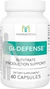 Mannatech Butyrate Supplement - Destekler Gut Barrier Function, Intestinal Health, and Digestive Comfort - Kısa Zincirli Fatty Asit Production, Immune Support Supplement GI-Defense 60 Capsules