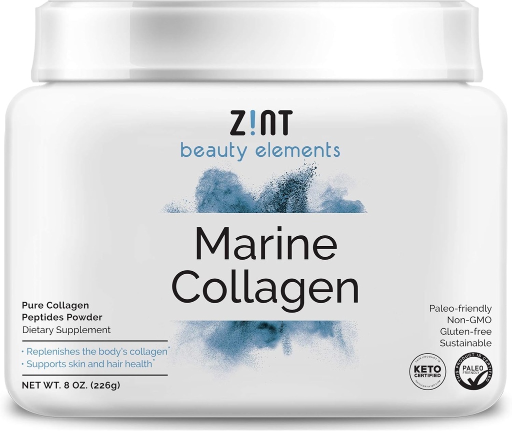 Hydrolyzed Marine Collagen Toz (8 oz): Japonya'dan Anti Aging Collagen Nail protein Supplements - Unflavored, Paleo sertifikalı, Sürdürülebilir, GMO - Güzellik, Skin, Hair & Nails