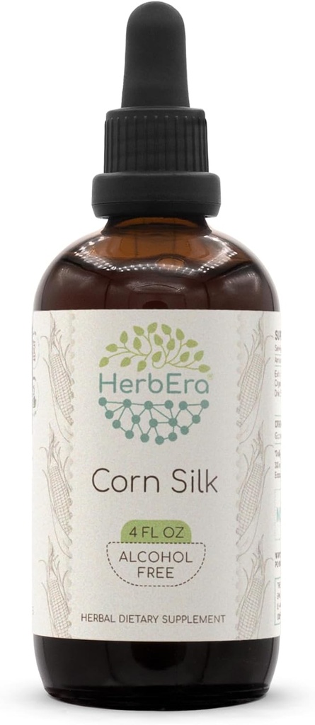 Corn Silk B120 Alkol-Free Herbal Extract Tincture, Tempd Liquid Drops Natural Zea Mays pet Silk (4 oz)