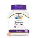 21. Yüzyıl Papaya Enzyme Chewable (100 Kont), Papaya & Pineapple Digestive Enzymes for Gut Health, Tropikal Flavor, Non-GMO, Gluten-Free, Nodrew Salt, Yapay Flavors