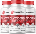 (3 Pack) Super Flow Glycogen, SuperFlow Glycogen Support Capsules, Glyco Optimizer Formula, Doğal Kan Gemi Temiz, Premium Super Flow Glycogen Support (180 Capsules)