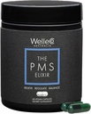 WelleCo The PMS Elixir Premenstrual Support Supplement for Women, Magnezyum and Ashwagandha Capsules with Iron, Iodine, Broccoli Sprouts, Vitex, Chromium & B Vitamins, Vegan & Gluten Free, 60 Capsules