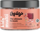 Chewsy Kids' Multivitamin, Delicious Candy-Style Daily Vitamin Chews + Probiyotiks + Superfoods, Wild Berry Flavor Chewable Fruity Supplement Chews, Bireysel olarak en kolay 30 günlük Supply, kolay