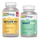SOLARAY Betaine HCl with Pepsin and Super Digestaway - Digestive Health Bundle