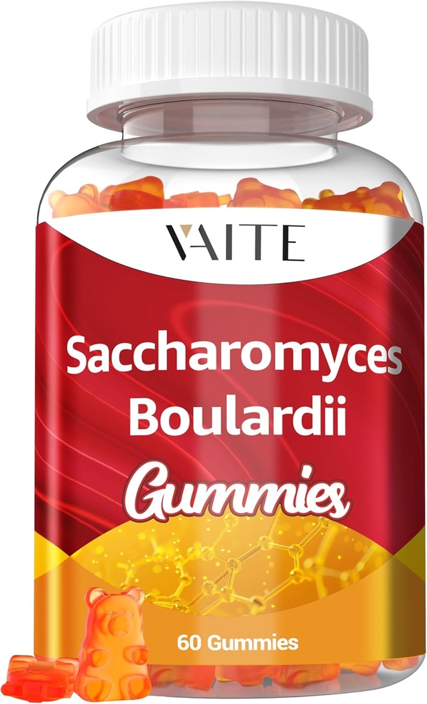 Saccharomyces Boulardii Probiotics 500mg - Συμπληρώματα υγείας κόκκων & Candida Υποστήριξη, Προβιοτικό για γυναίκες & άνδρες, Digestive & ανοσοποιητικά Supports, Συμπλήρωμα, Μη ΓΤΟ, Χωρίς γλουτένη, 60 Vegan Gummies