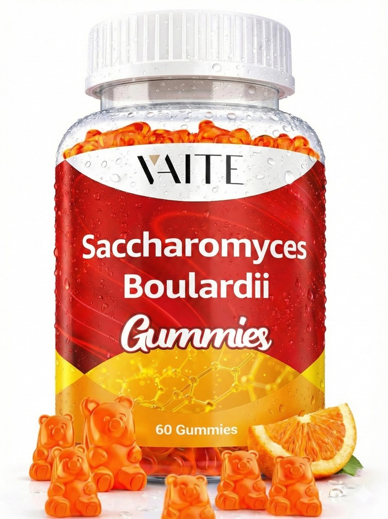 Saccharomyces Boulardii Probiotics 500mg - Συμπληρώματα υγείας κόκκων & Candida Υποστήριξη, Προβιοτικό για γυναίκες & άνδρες, Digestive & ανοσοποιητικά Supports, Συμπλήρωμα, Μη ΓΤΟ, Χωρίς γλουτένη, 60 Vegan Gummies