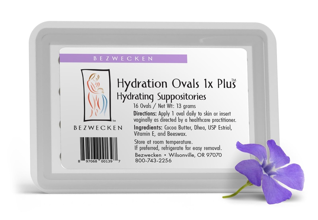 Bezwecken - Hydration Ovals 1x Plus DHEA - 16 Su Ovalositories - Aynı Güvende Formula - Menopausal Kadınlarda Tümevsel Kuruluk - Güvenli, Doğal ve Paraben Free
