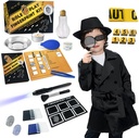 Çocuklar için Spy Kit Dedektif Outfit Parmak Oyuncakları Hediyeleri 5 6 7 8 9 10 11 Yıl Yaşlı Erkek Kızlar Araştırma Rol Play Dress Up Kostüm Eğitim Bilim Gizli Ajan Parmak Yazdır Kimliği Tanımlama