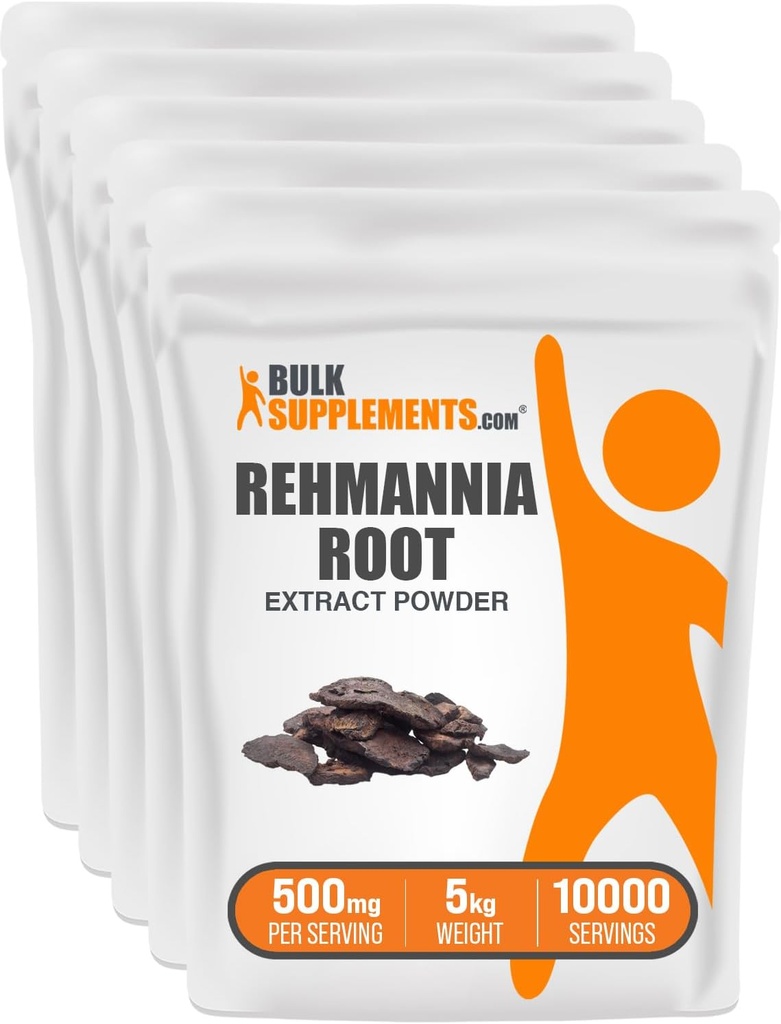 BulkSupplements.com Rehmannia Ekstraksiyon Toz - Rehmannia Root, Rehmannia Glutinosa, Rehmannia Supplement - Herbal, Gluten Free, 500 mg per Service, 1kg (2.2. Pound) (Pazar)